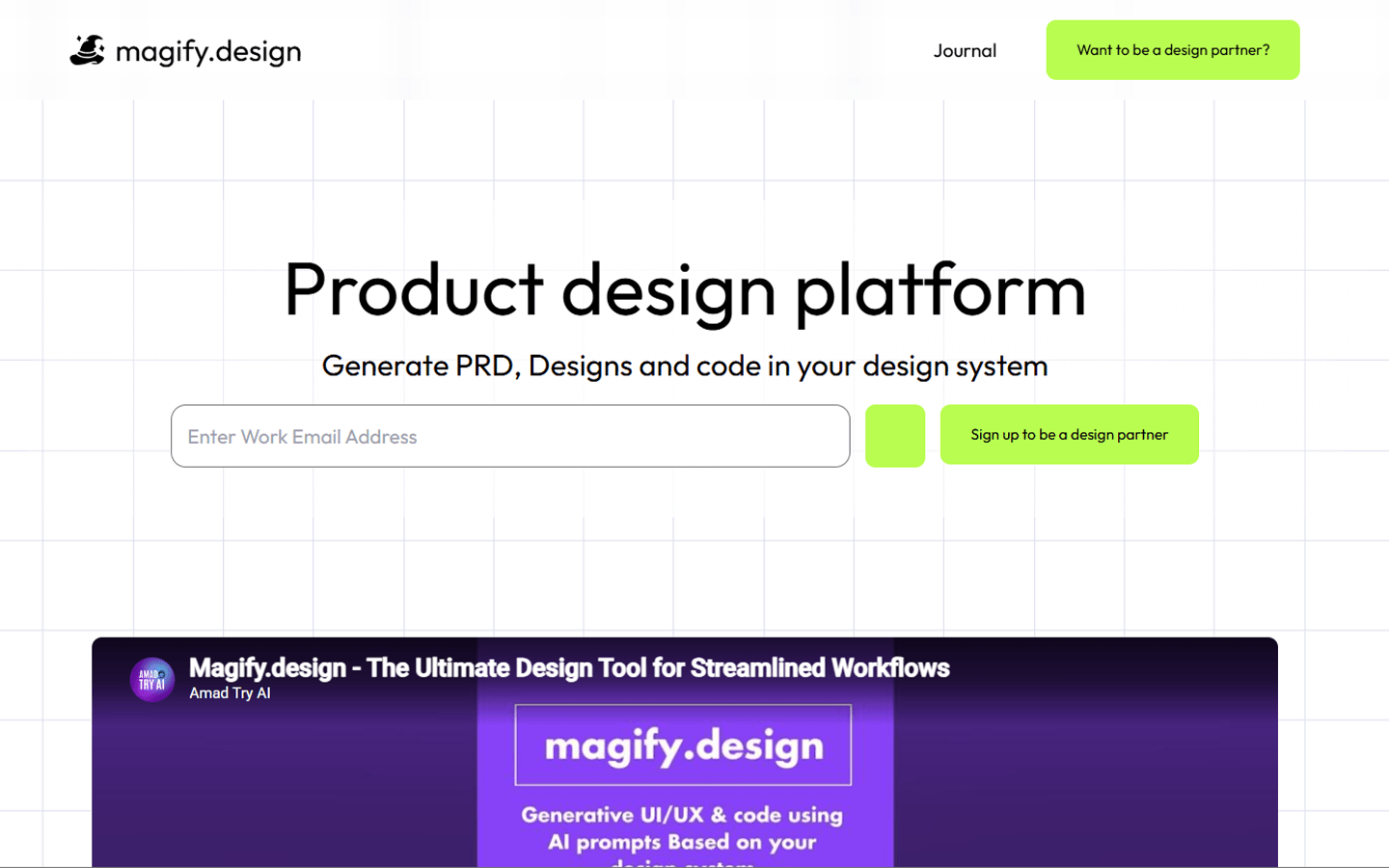 Magify homepage